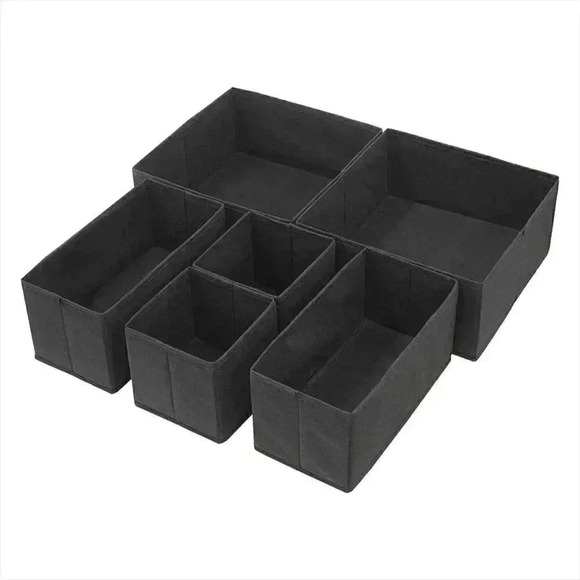 Black Canvas Square Storage Bin NEW - Picture 6 of 9
